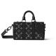 （新品包包）LV/Louis Vuitton/路易威登 23新款 Keepall 25男士黑色牛皮革/施华洛世奇水晶肩背手提包 M23795